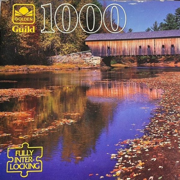 Golden Guild 1000 Piece Puzzle Hemlock Bridge Dick Dietrich SEALED - Picture 9 of 9